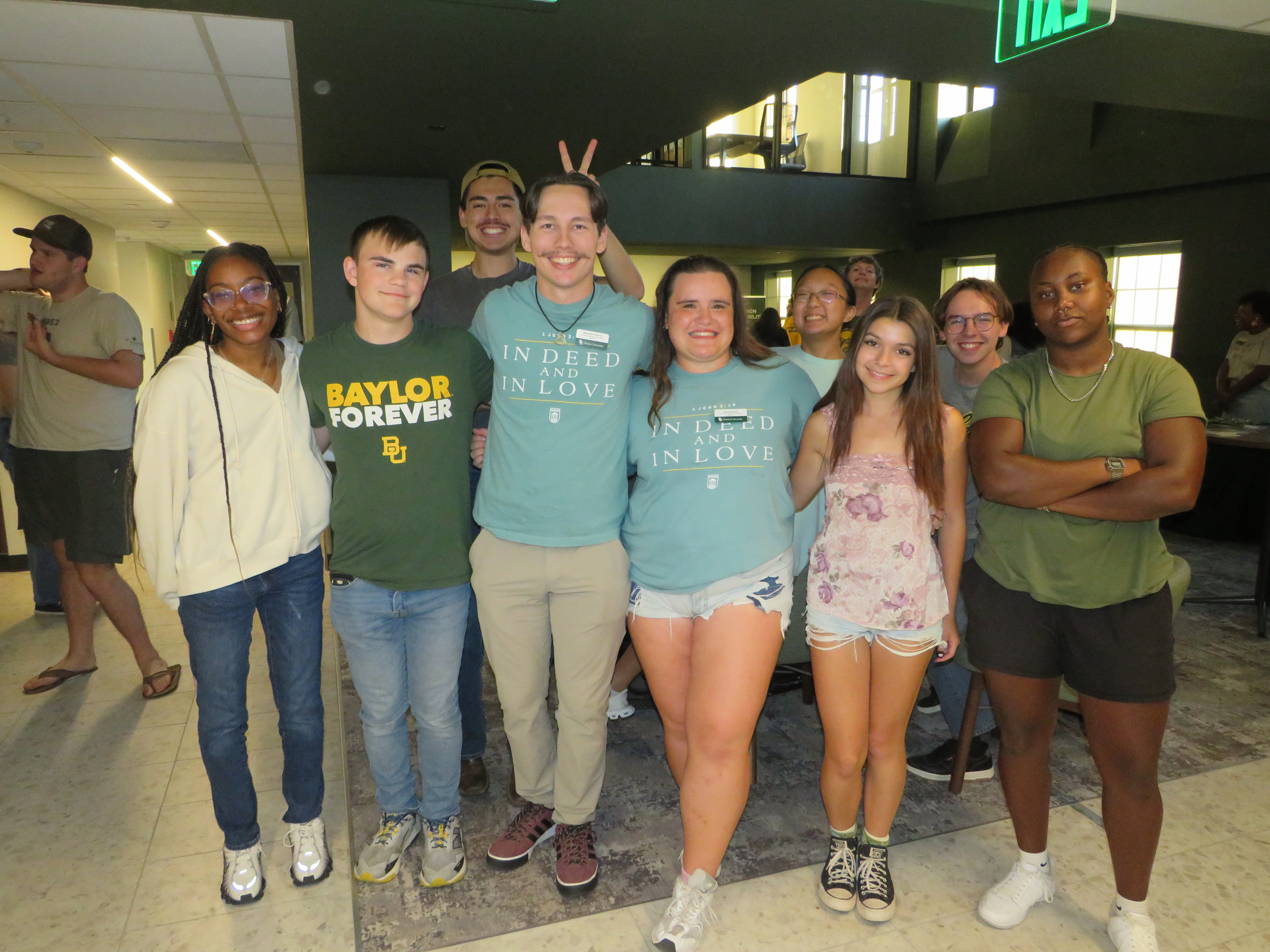 Students standing in Commons before Academic Resource Night 242 